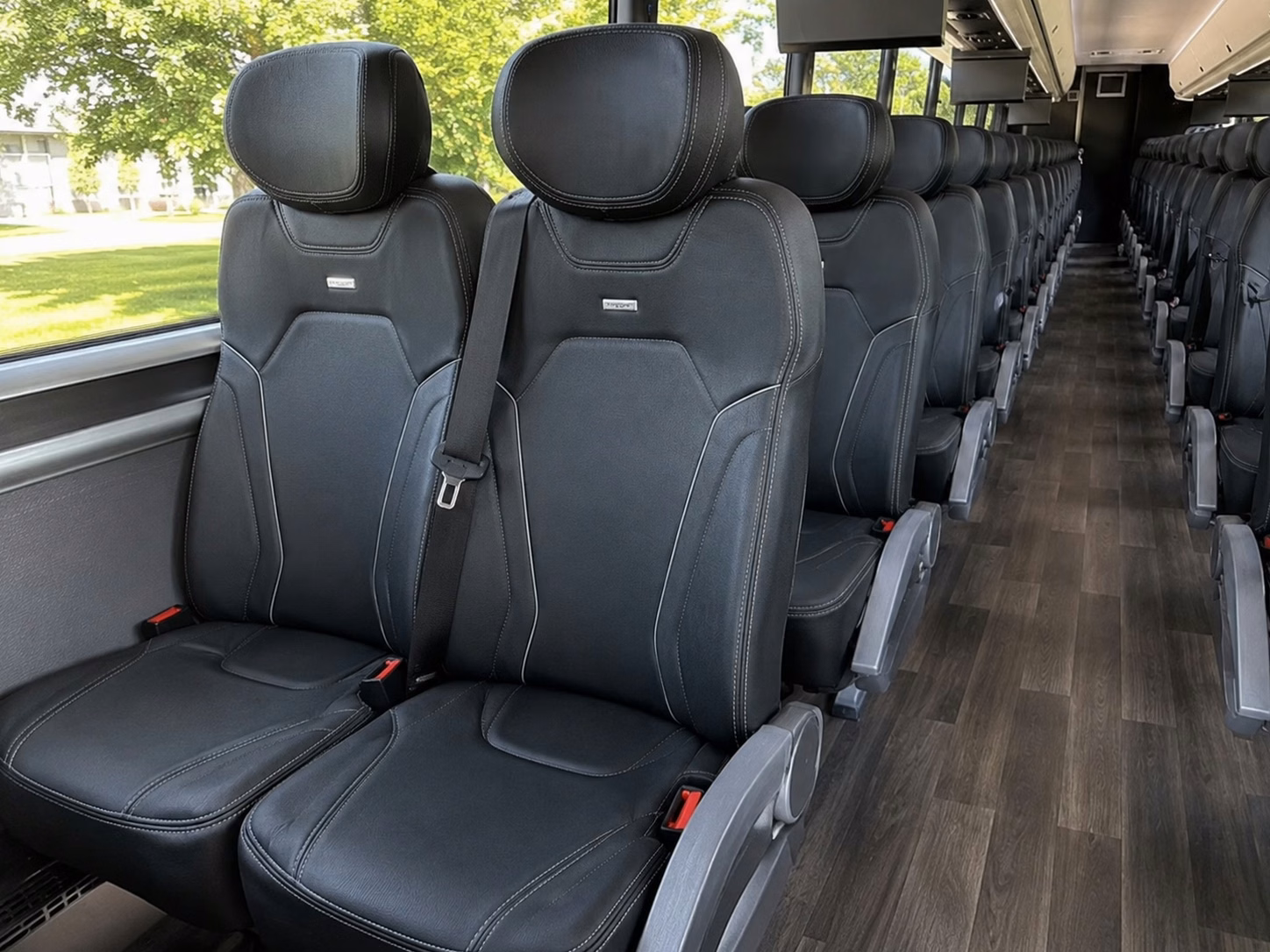 york charter bus interior