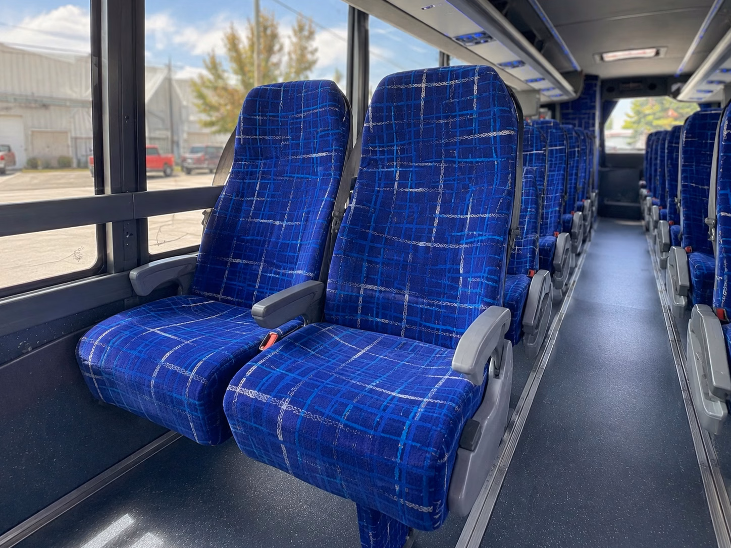 york charter bus rental interior